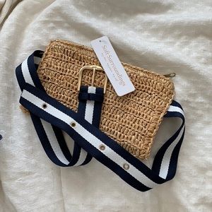 Blue and white striped belt bag!